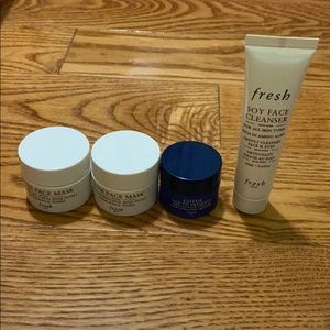 Fresh skincare set: face cream + mask + cleanser